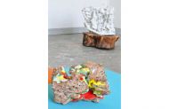 Around the Waterhole 2013, Installation Detail, Untitled, limestone and modeling clay, 38x20x30cm